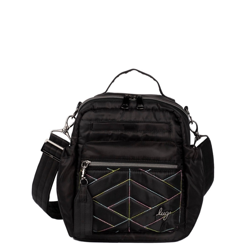 Lug Alpine Crossbody Bag NWT Black Icepop Stitch